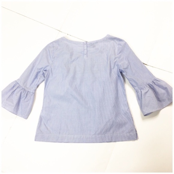 Talbots Ruffle Sleeves Floral Embroidered Blouse - Picture 4 of 8